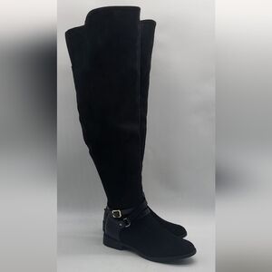 1815- XOXO Over The Knee Women's Vegan Boots Black Color Size 6 M NWT